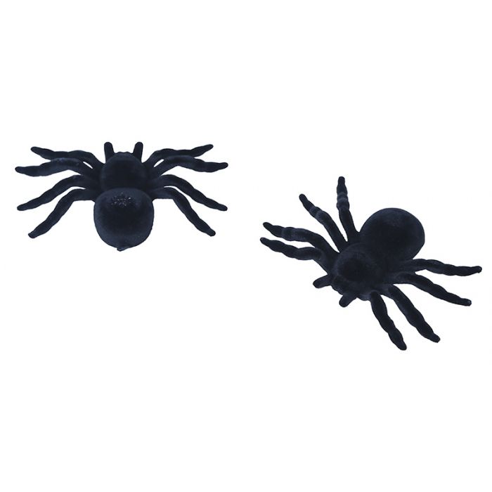  Hämähäkit, Musta Sametti, 10cm, 2kpl