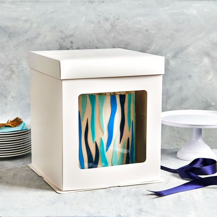  Kakkulaatikko Ikkunalla  - Valkoinen, M - 26x26x29.4cm