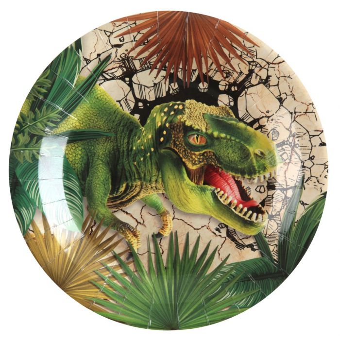  Pahvilautaset - Jurassic Dino, 10kpl, 22,5cm