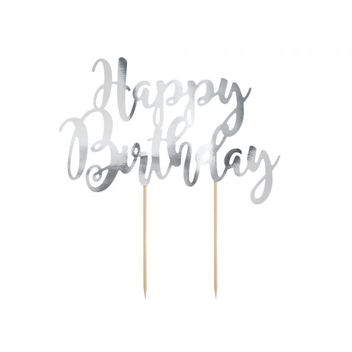  Kakkukoriste Happy Birthday - Hopea