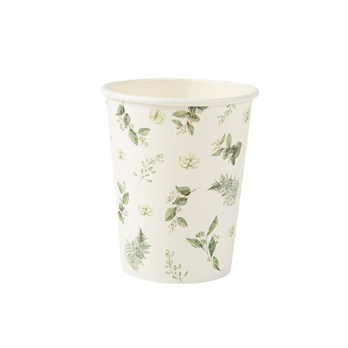  Pahvimukit - Botanical/kulta, 8kpl