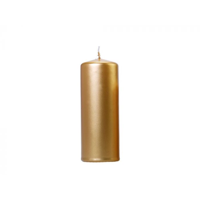  Kultainen metallinhohtoinen kynttilä - 15 x 6 cm